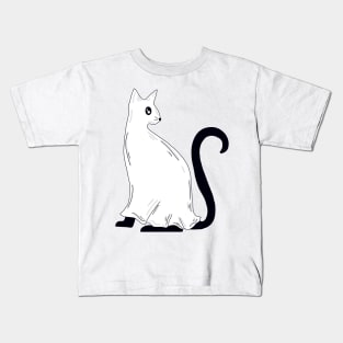 Mystery Ghost Cat Kids T-Shirt